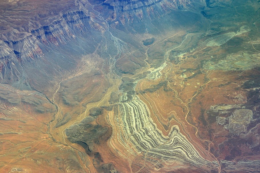 arizona, foto udara, amerika serikat, erosi, alam, batu, taman nasional, geologi, tebing, gurun