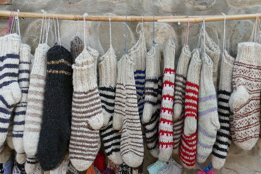 georgia, sighnaghi, historic center, road, stocking, socks, wool, hand labor, trade, tourism