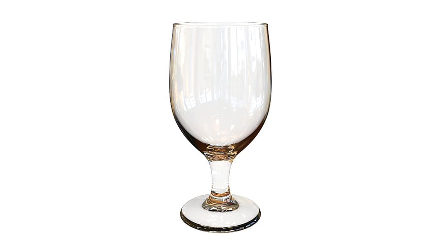 copo, água, vácuo, barman, brilho, transparente, fundo branco, tiro do estúdio, vidro, copo de vinho