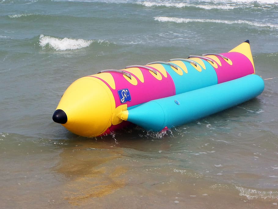 banana boat, cha, thailand, inflatable, sea, watersports, leisure, fun, water, floating