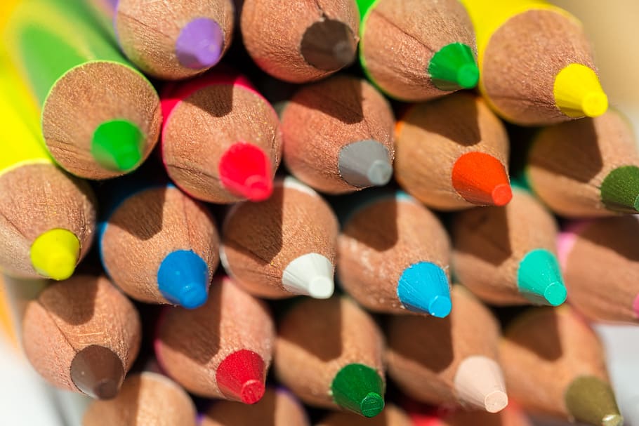 colored pencils, diversity, tolerance, pens, colour pencils, color game, paint, spectrum, color, many