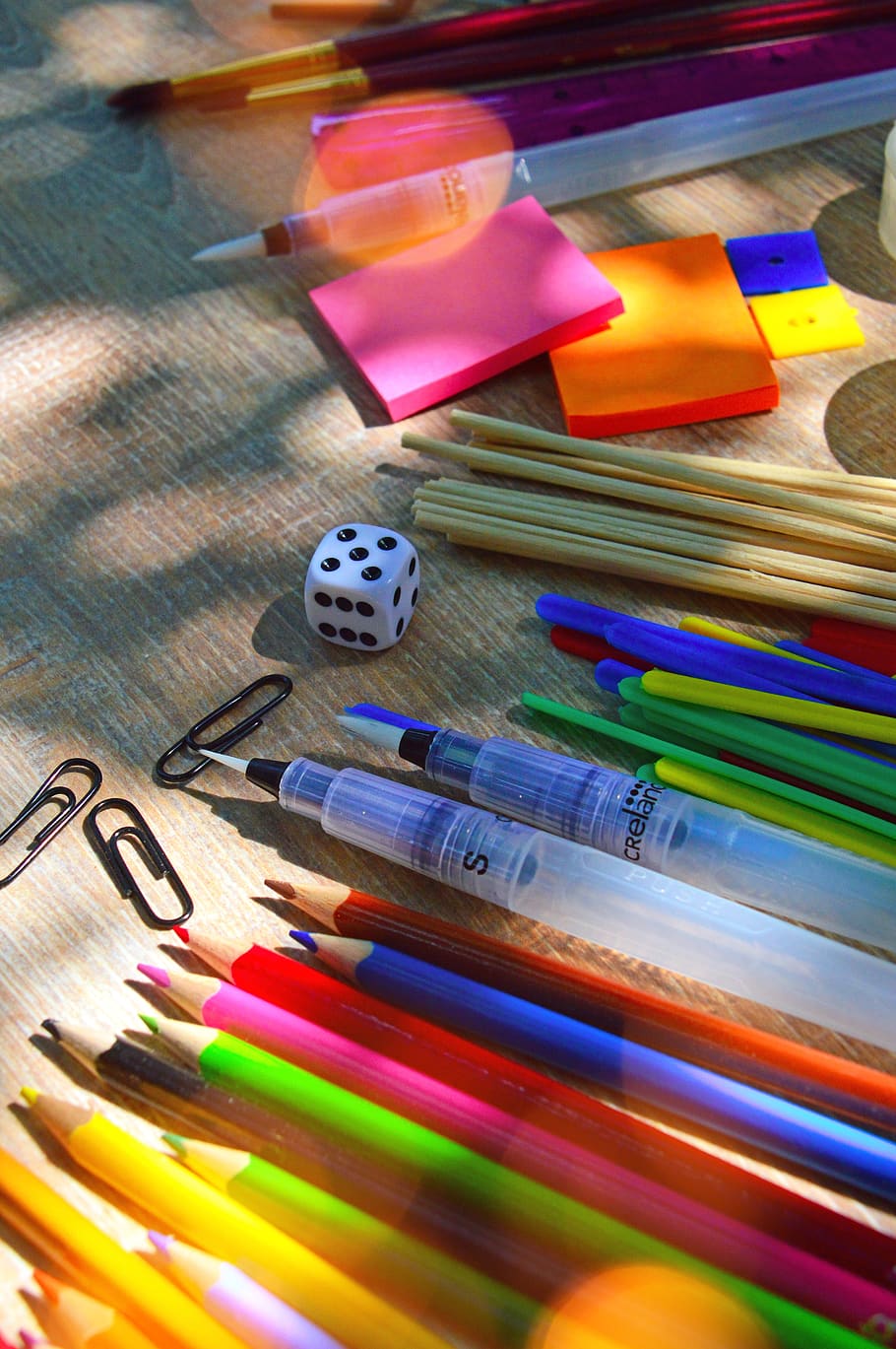 back-to-school, school, crayon, school supplies, pencils, paint, class, pencil, education, creative