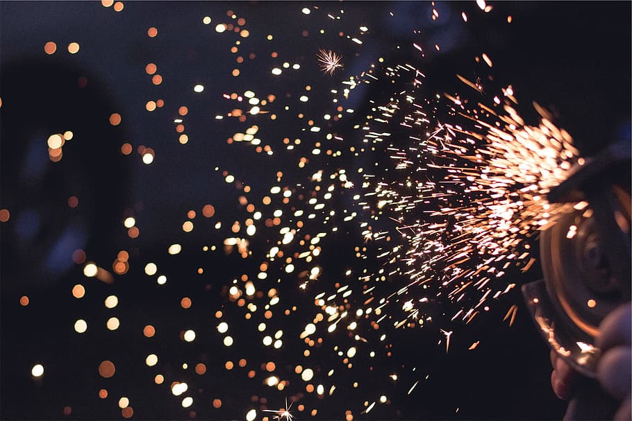 sparks, saw, celebration, motion, firework display, night, firework, event, exploding, arts culture and entertainment