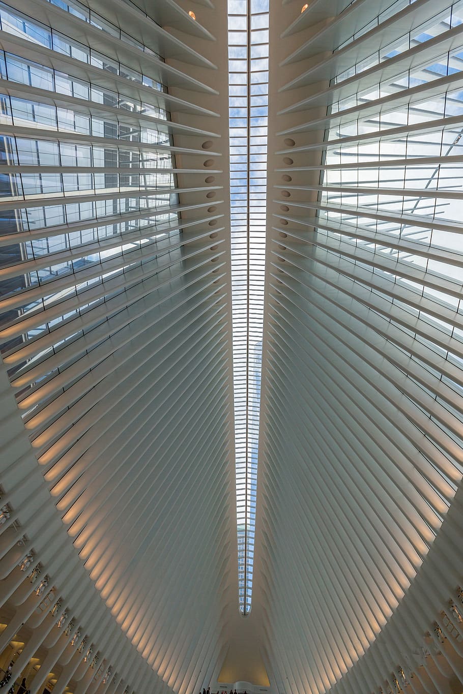 oculus station, usa, architecture, new york, united states, lockscreen wallpaper, indoors, pattern, metal, built structure