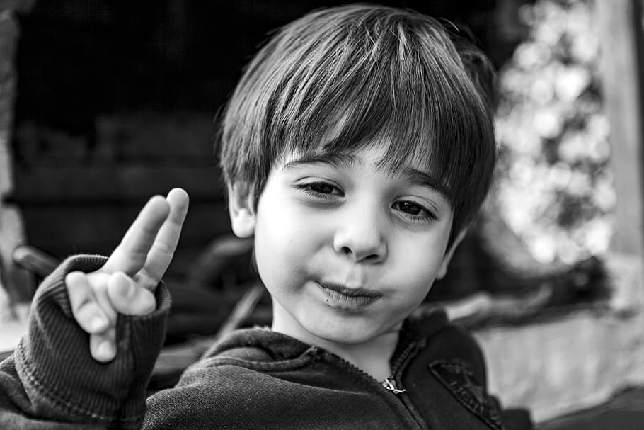 children, kids, game, fun, smile, young, boy, happy, sign, fingers