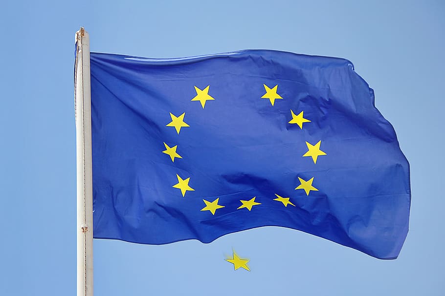 falling star, brexit, the flag of the european union, eu, gb, euro, politics, england, decision, national