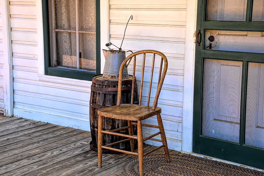 porch, vintage, chair, old, house, home, architecture, historic, wooden, building