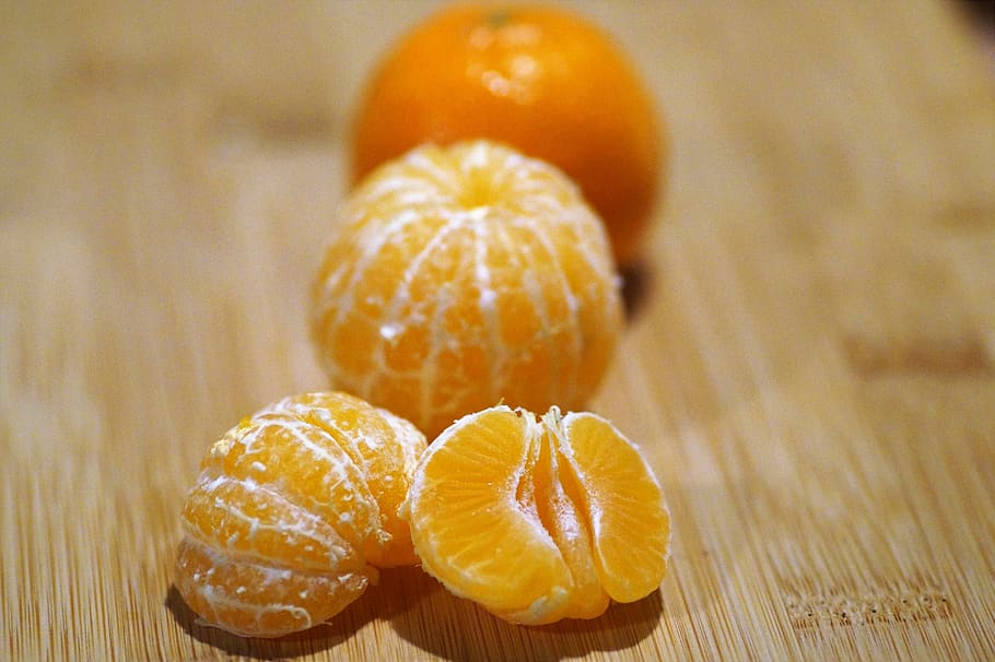 tangerines, peeled, orange, citrus, fetus, fruit, healthy, the flesh, clementines, food