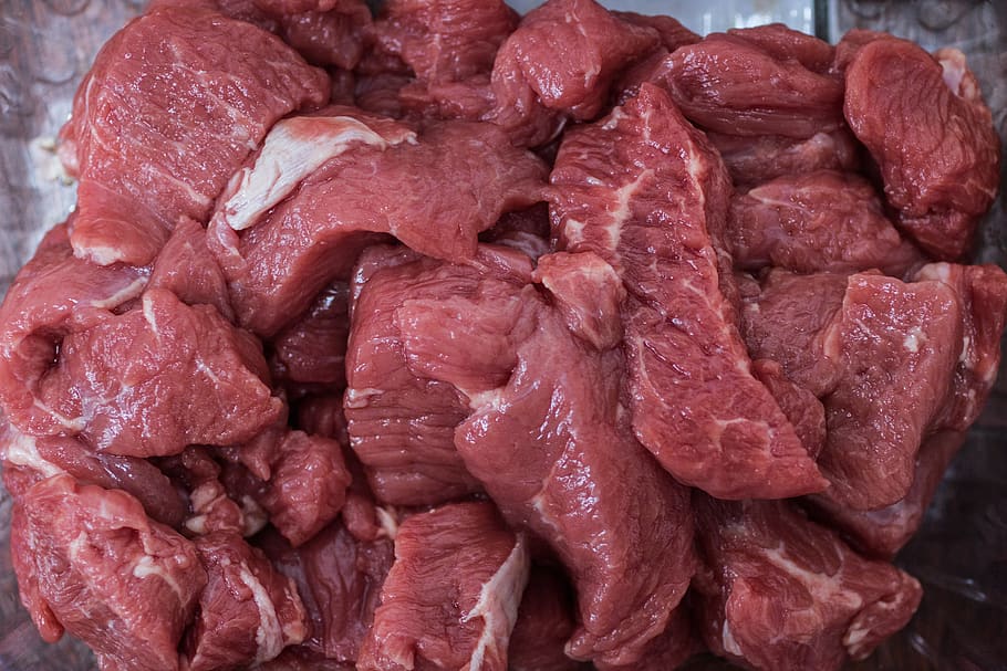 beef, meat, food, closeup, butcher, red meat, barbecue, meaty, uncooked, raw