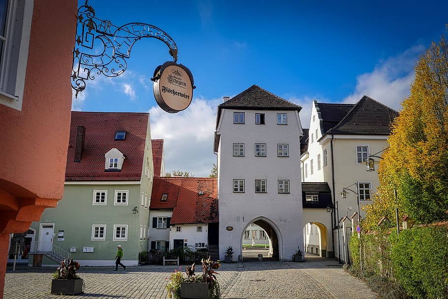 landsberg, goal, architecture, city wall, romantic, places of interest, building, historically, building exterior, built structure
