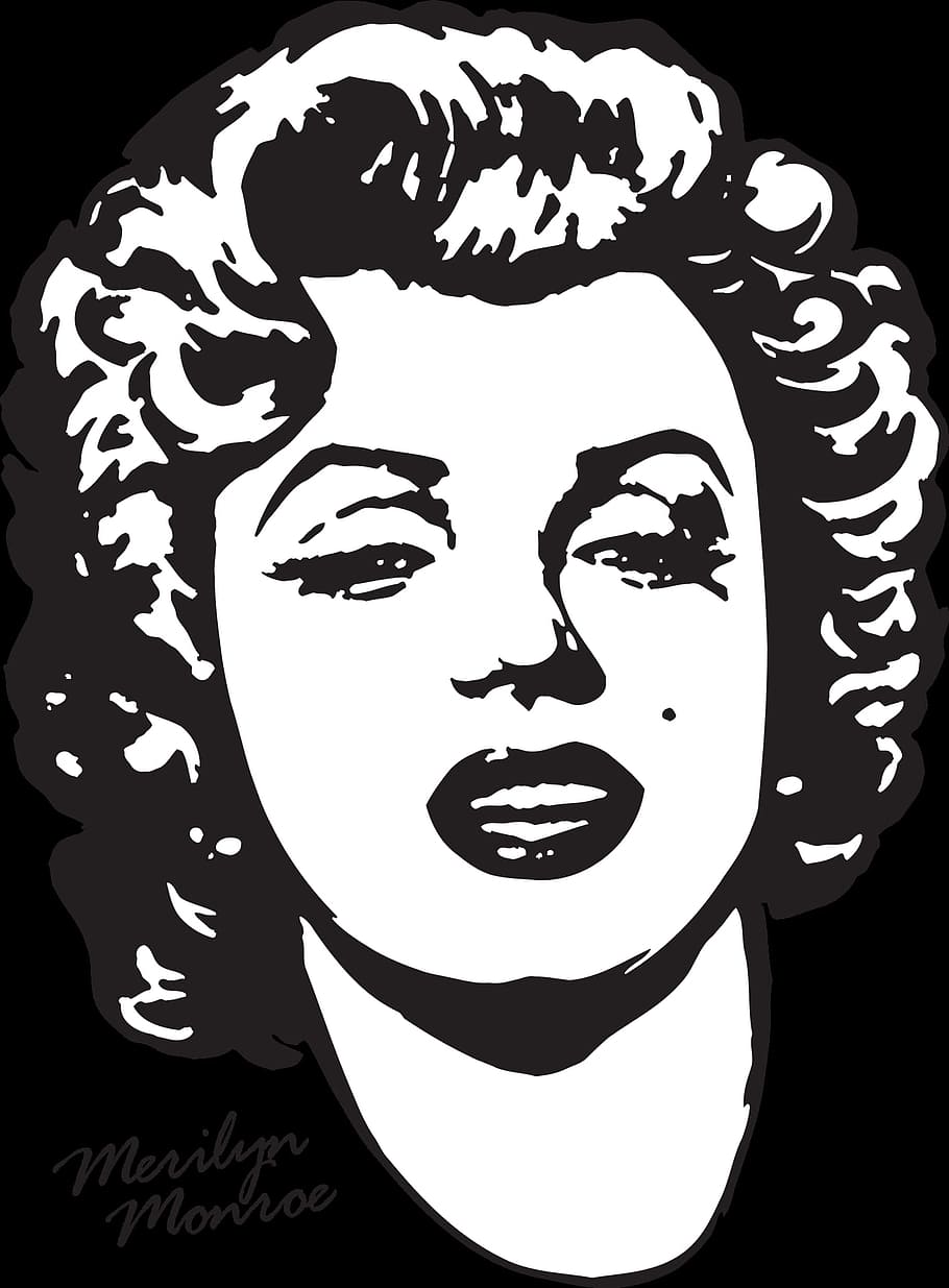 Merilyn, Monroe, figura, famosa, actriz, fama, gráfico, en el interior, arte y artesanía, creatividad