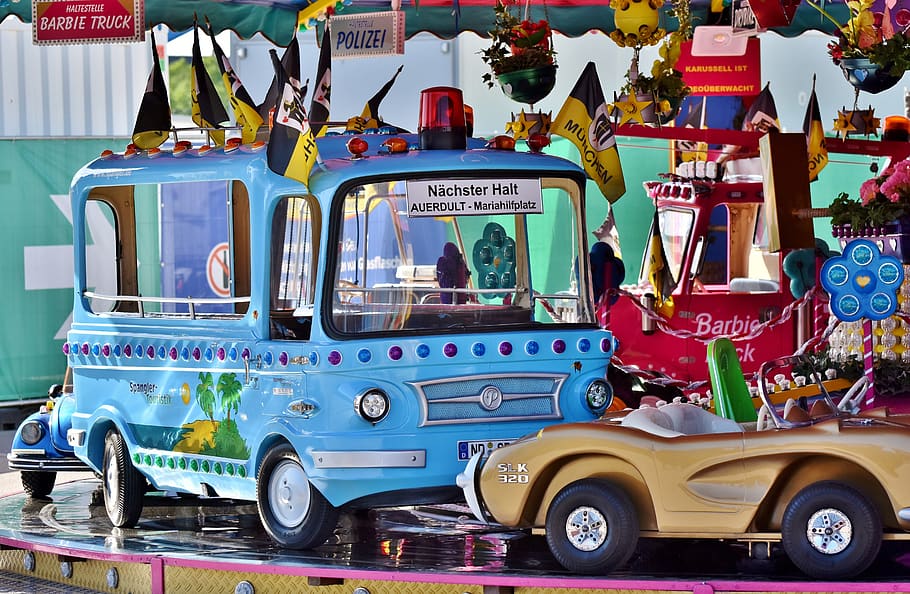 carousel, auto, children car, carousel auto, folk festival, year market, oktoberfest, fair, children, turn