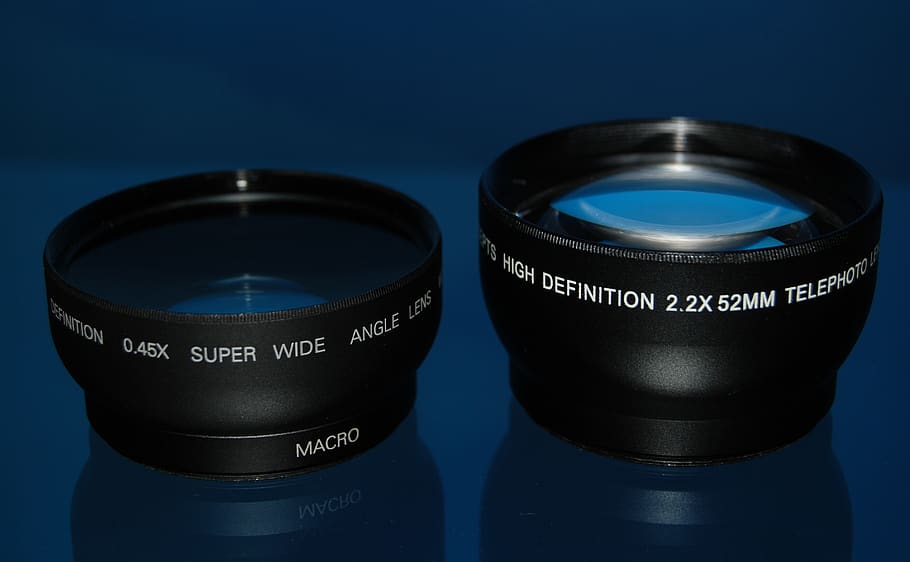 lens, wide angle, lenses, close-up, text, blue, indoors, studio shot, photography themes, colored background