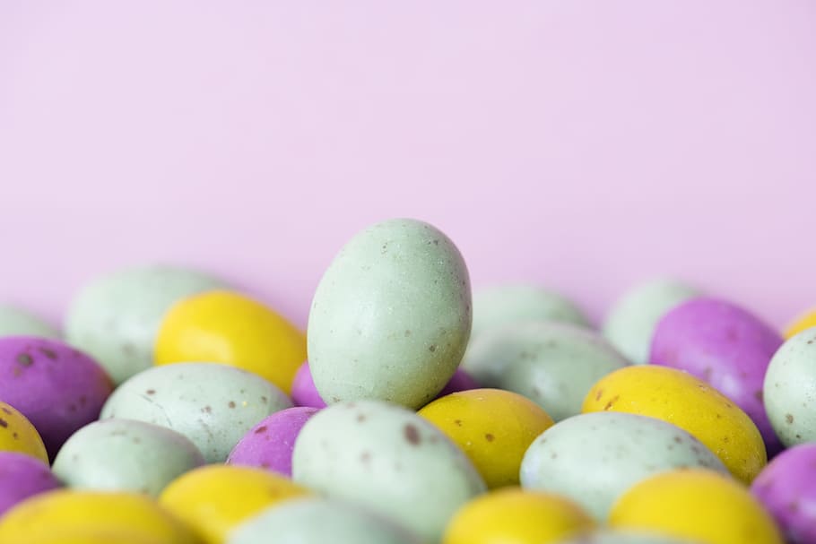 bean, bonbon, candy, candy background, chocolate, chocolate egg, closeup, cocoa, colorful, colorful bean