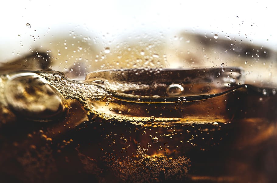 background, beverage, bubble, caffeine, carbonated, carbonated drink, carbonated water, close up, cola, cold
