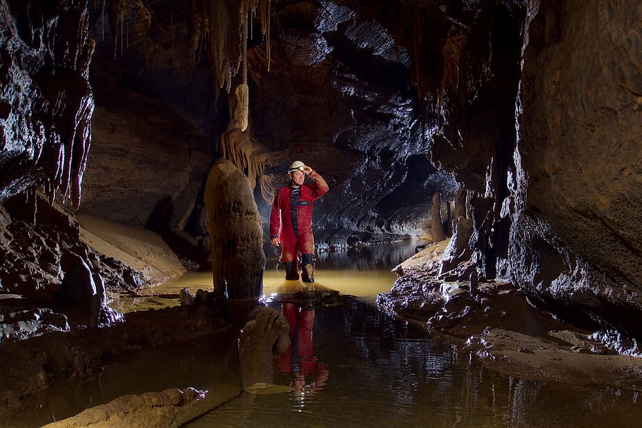 potholing, cave, gulf, river, underground, clay, adventure, cavity, cavers, wet