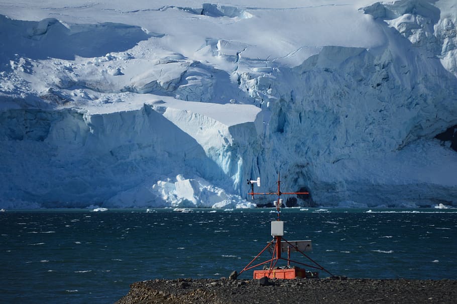 landscape, weather station, antarctica, research, climate, climate change, glacier, cove, fjord, antarctic