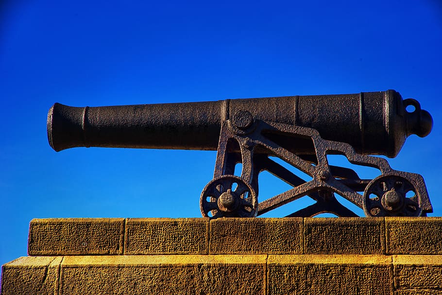 cannon, black, battle, history, military, ancient, artillery, weapon, historic, historical