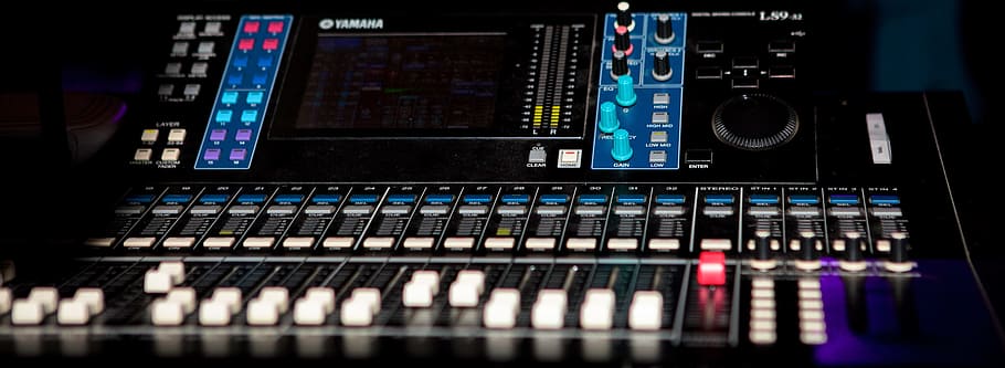 music, desk, audio, production, musical, closeup, club, stereo, record, sound