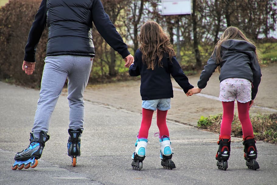 roller skates, sister, rays, activities, entertainment, total, recreation, young, hair, fit