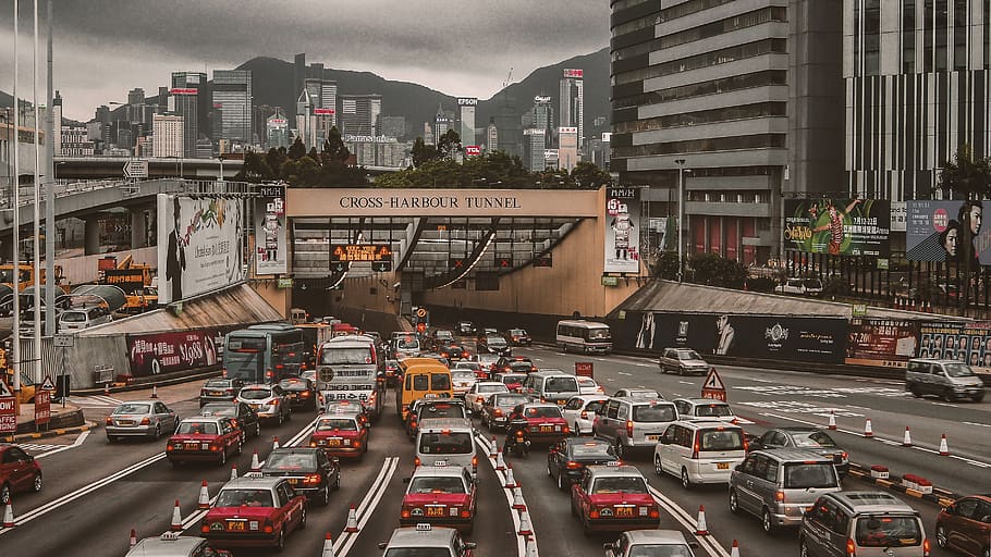 hongkong, streets, city, urban, tourist, cityscape, hk, mode of transportation, motor vehicle, car