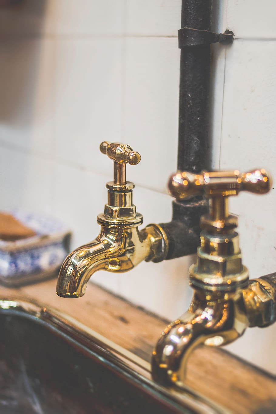 taps, gold, vintage, classic, brass, water, plumbing, pipes, sink, kitchen