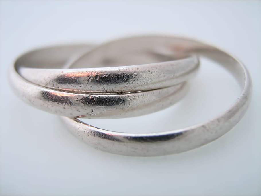 rings, silver, jewelry, shiny, metallic, ceremony, macro, marriage, metal, reflection