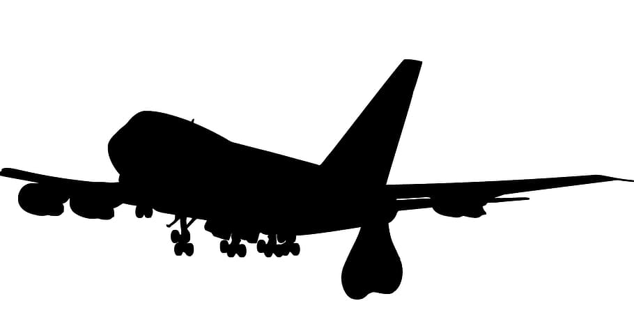 avión, imágenes prediseñadas, silueta, gráfico, estados unidos, más fuerte, tomado, Vehículo aéreo, modo de transporte, transporte