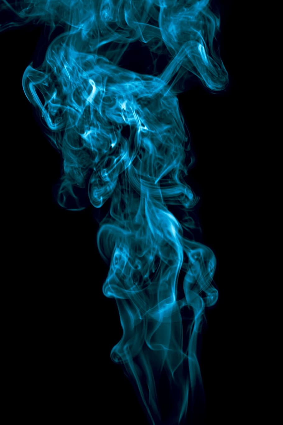 abstrato, preto, azul, caos, cor, condensação, curva, nevoeiro, névoa, movimento