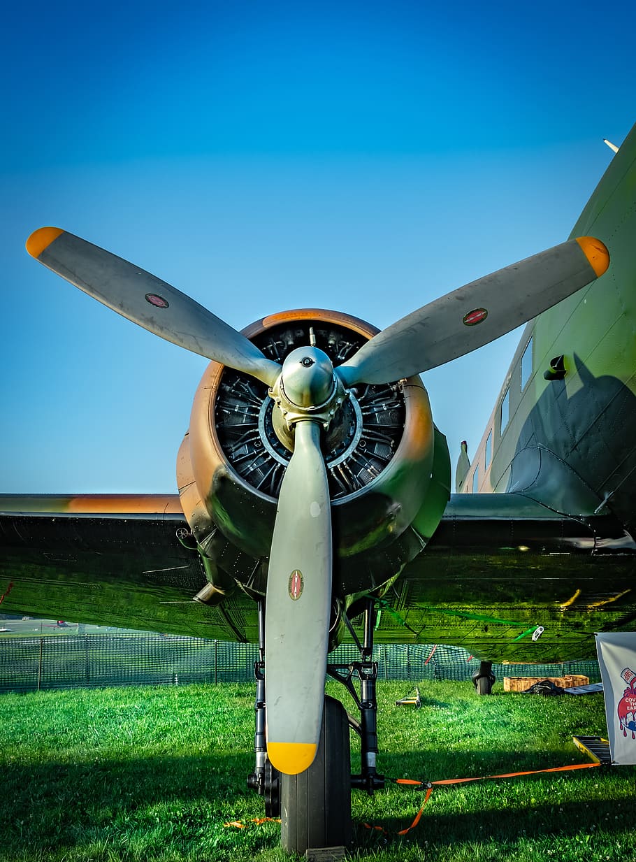 avión, ww2, antiguo, vintage, vuelo, hélice, aviación, biplano, militar, vehículo aéreo