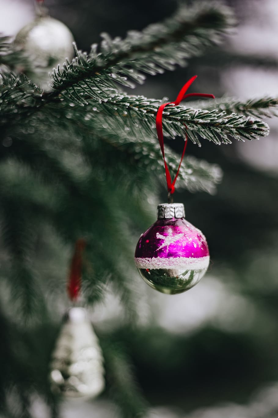 anticuado, adornos para árboles de navidad, vintage, antiguo, retro, árbol, invierno, navidad, bolas de navidad, al aire libre