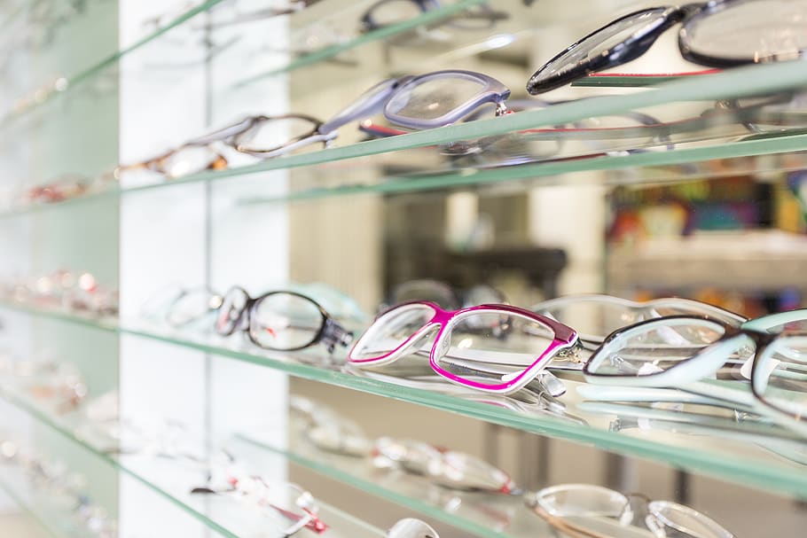 vidro, empresa, óculos, prateleira, óculos e oculistas, sehhilfe, negócio, lentes de contato, lentes, óculos de leitura