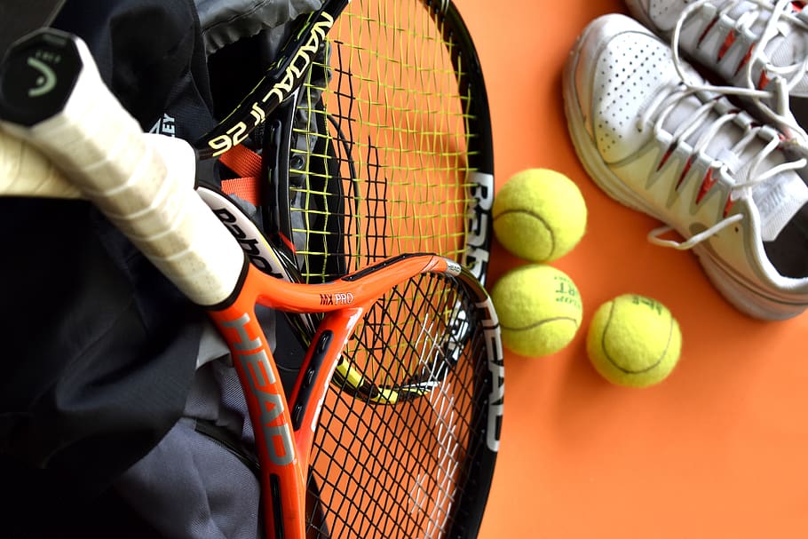tennis, racket, tennis balls, equipment, exercise, sport, game, health, recreation, healthy lifestyle