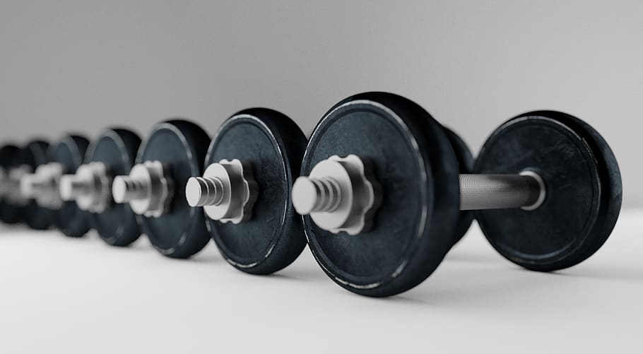 dumbell, barbell, bodybuilding, equipment, fitness, exercise, sport, gym, weight, workout