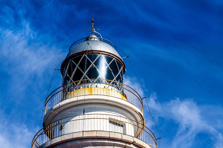 lighthouse, mallorca, sea, coast, picturesque, nature, landscape, vacations, sky, water