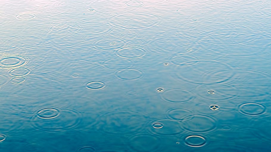 raindrop, puddle, rain, water, rainy weather, wet, drip, droplets, rippled, drop