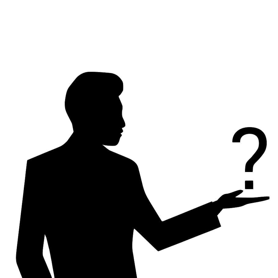 questions, questionmark, quiz, confused, mysterious, faq, silhouette, man, adult, wondering