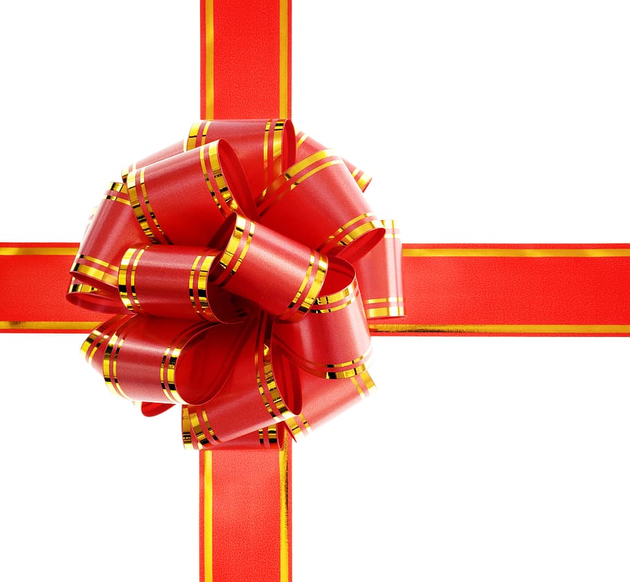 bow, ribbon, red, gift, holiday, white, shine, satin, background, photography