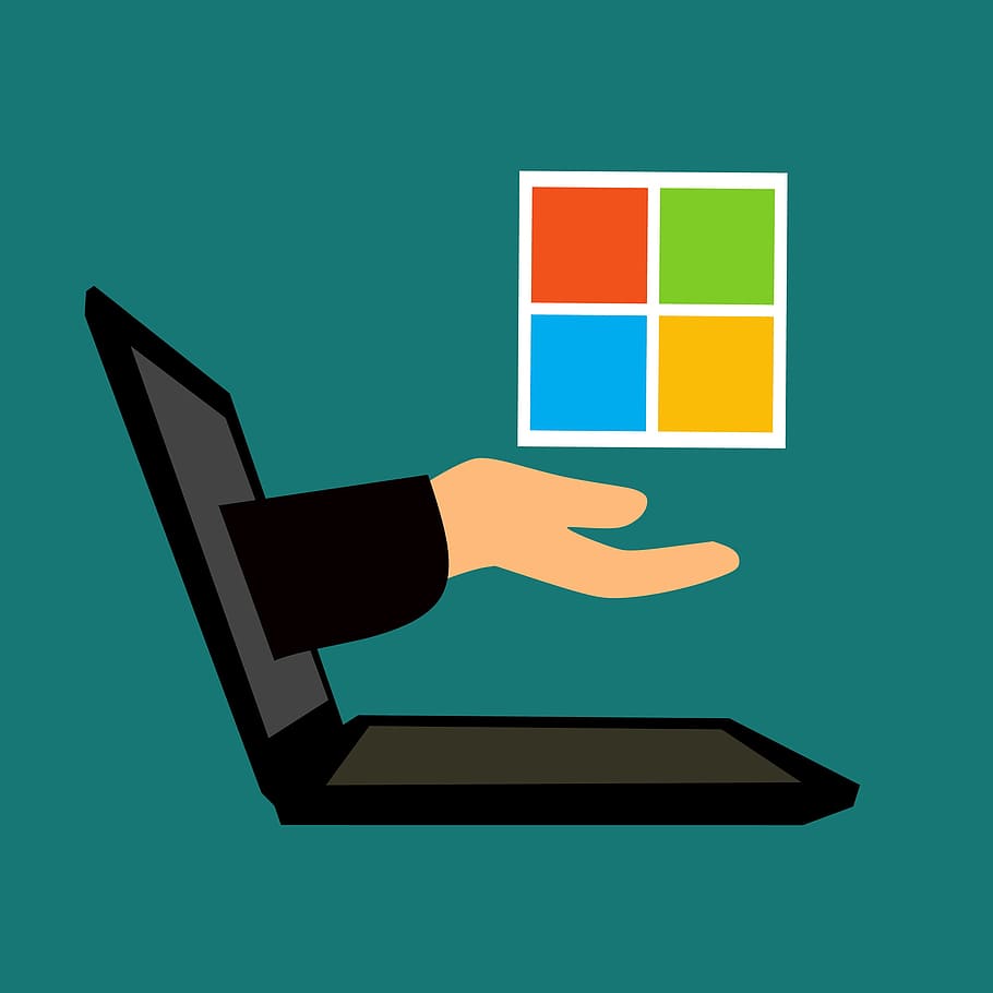illustration, windows software updates, updates., microsoft, update, software, developer, automatic, icon, laptop