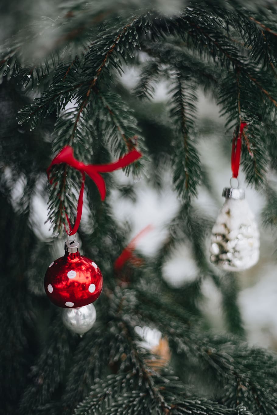 anticuado, adornos para árboles de navidad, vintage, antiguo, retro, árbol, invierno, navidad, bolas de navidad, al aire libre