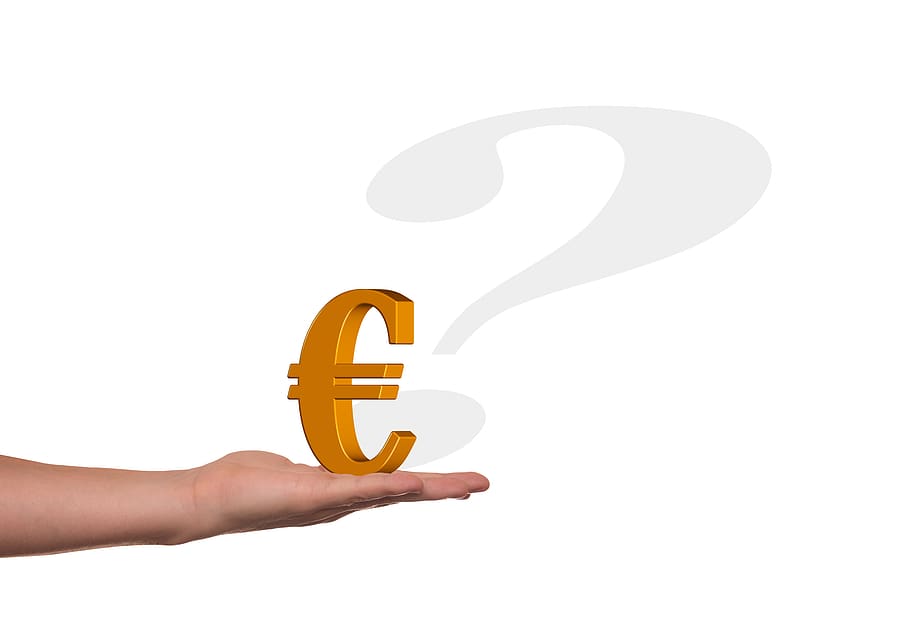 hand, presentation, euro, shadow, question mark, question, development, market, market economy, money