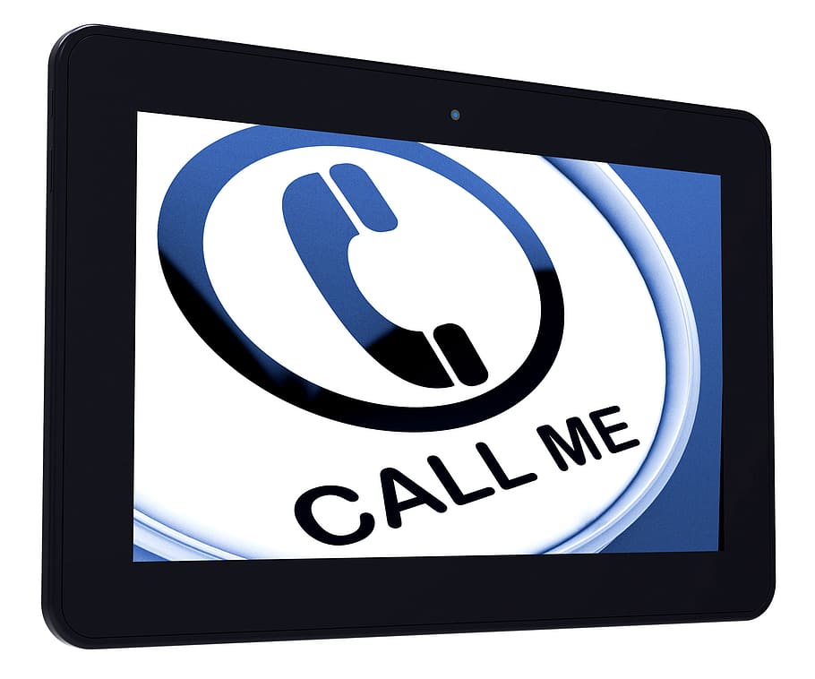 panggilan, tablet, menunjukkan, berbicara, mengobrol, tombol, panggil aku, berkomunikasi, internet, messenger