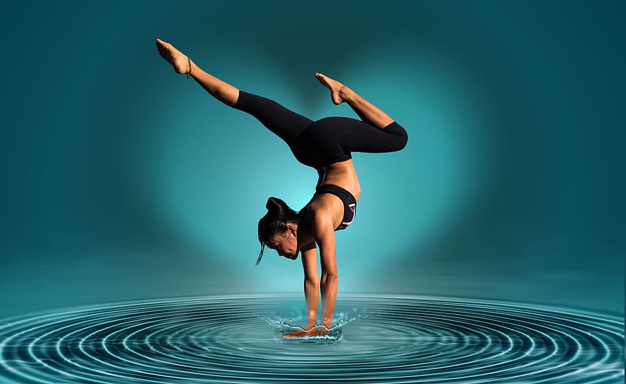dance, yoga, meditation, woman, fitness, health, drop of water, inject, water, drip