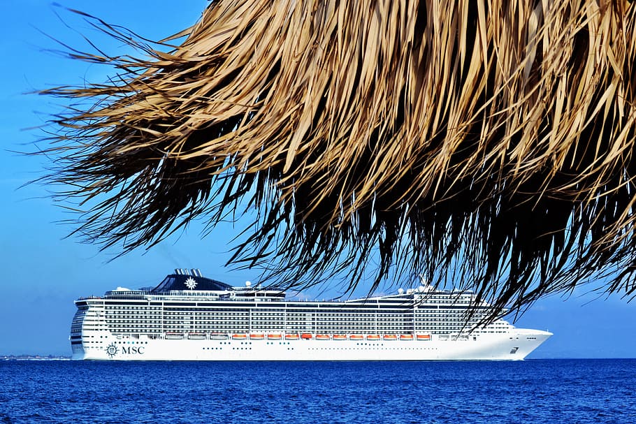 cruise boat, seascape, landscape, sea, blue, travelling, sailing, vacation, ship, ocean