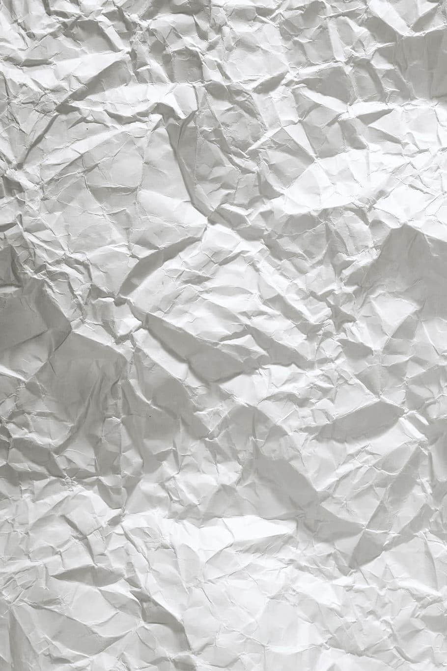 latar belakang, kusut, hancur, sampah, kertas, tekstur, putih, pembungkus, kertas kusut, bingkai penuh
