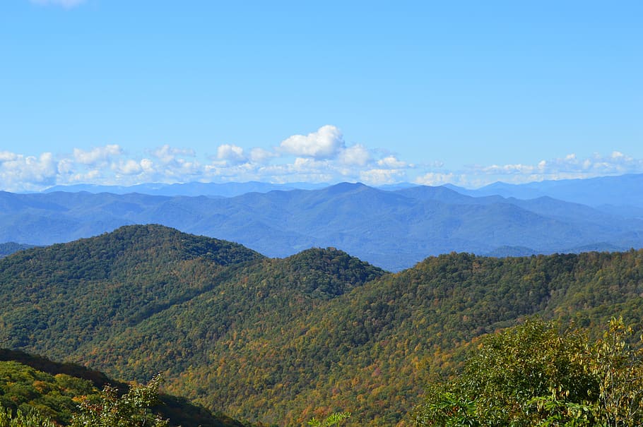 Great Smokey Mountains, Carolina del Norte, Blue Ridge, paisaje, naturaleza, escénico, montañas, paisajes, pasar por alto, cherokee