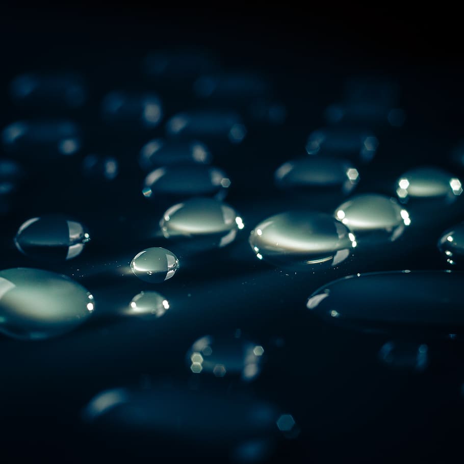 drop of water, surface tension, drip, water, macro, wet, beaded, close up, liquid, mirroring