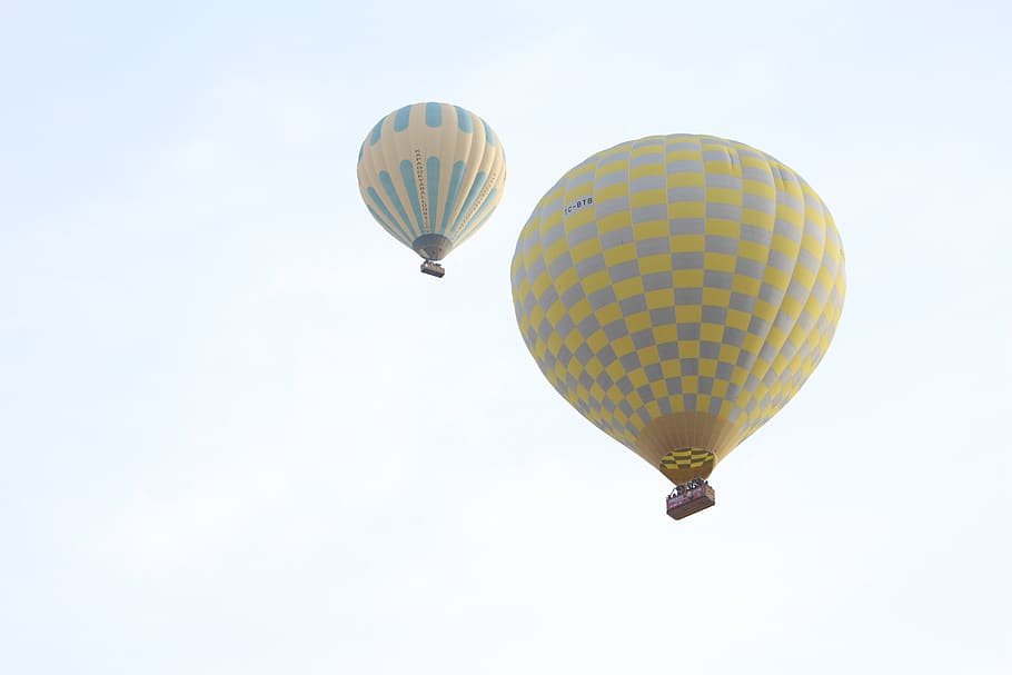 cappadocia, turkey, travel, air, landscape, hot, balloon, flight, panorama, balloons