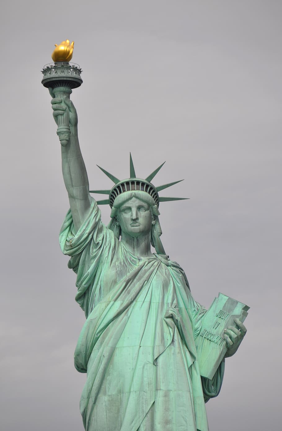 estatua de la libertad, nueva york, estados unidos, punto de referencia, dom, monumento, antorcha, atracción, llama, ciudad