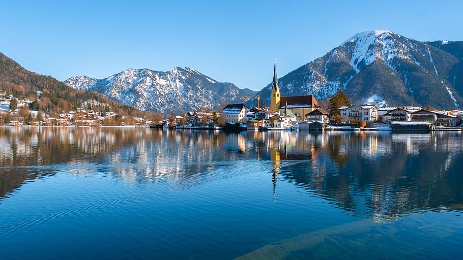 lake, tegernsee, landscape, bavaria, rottach-egern, mountain, reflection, water, mountain range, scenics - nature